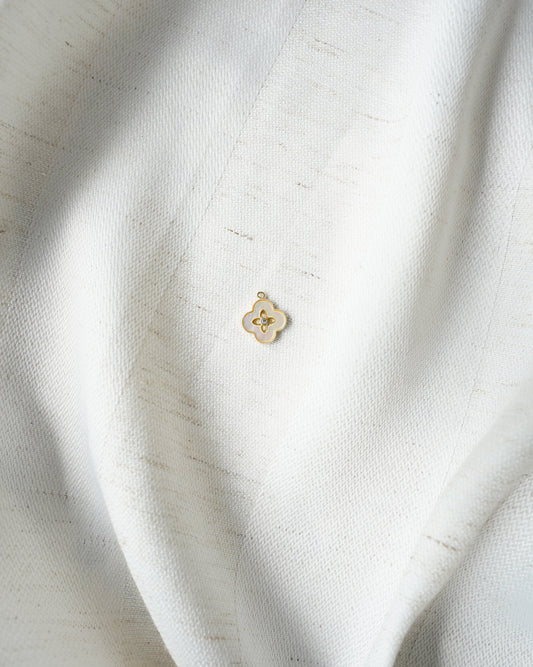 Charm Kleeblatt Perlmutt